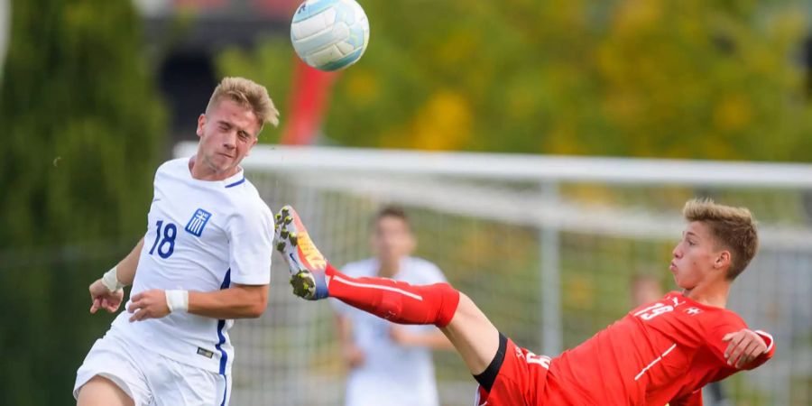 Christian Witzig im Einsatz für die U17-Nati.