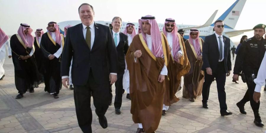 Mike Pompeo bei seinem Antrittsbesuch in Saudi-Arabien