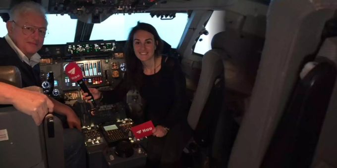 So fliegt Trump ans WEF - Nau-Reporterin im Flugsimulator der Air Force One