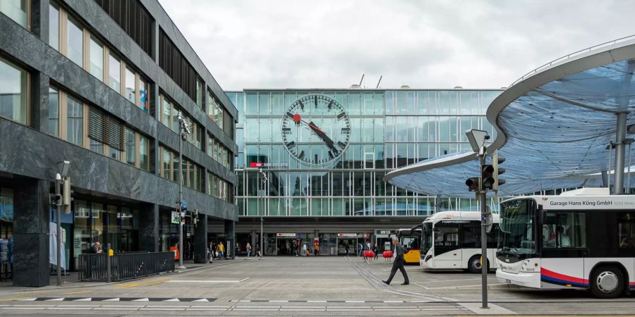 Der Hauptbahnhof in Aarau.