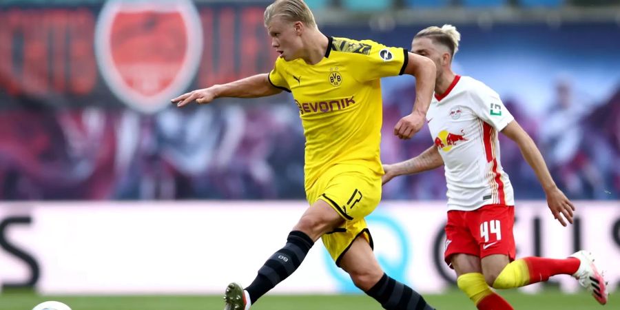 Erling Haaland bringt den BVB gegen Leipzig in Führung.