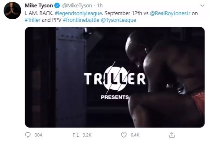 Das Box-Comeback von Mike Tyson ist fix. Mike Tyson