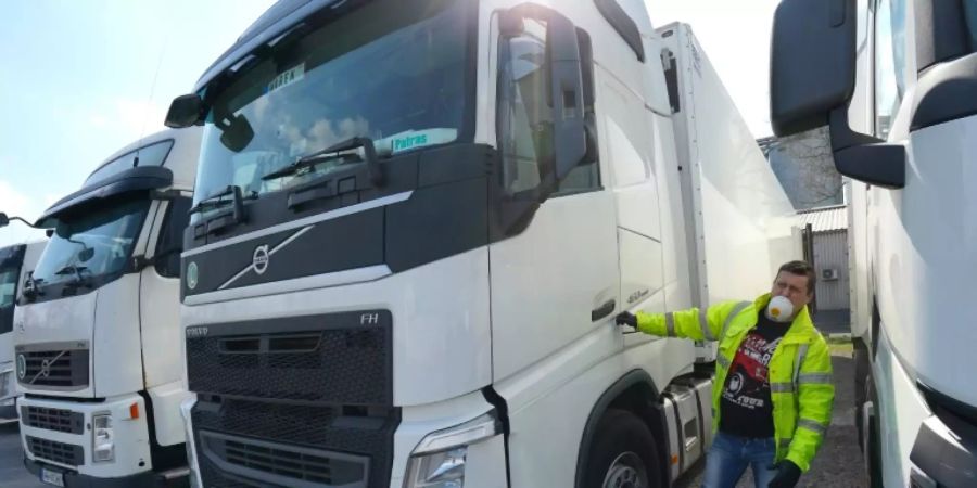 Lkw-Fahrer Marek Gil Anfang April im polnischen Siedlce