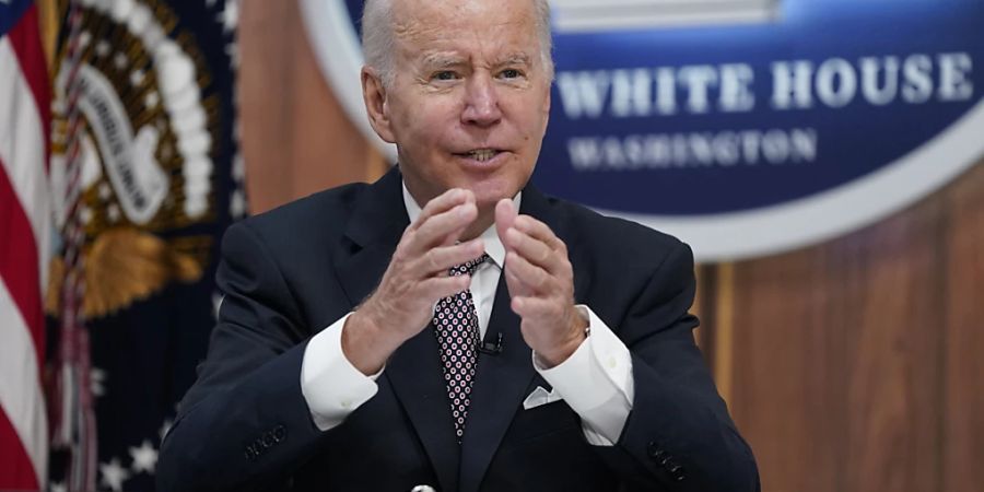 Joe Biden, Präsident der USA, spricht während des Major Economies Forum on Energy and Climate (Grosses Wirtschaftsforum zu Energie und Klima) im South Court Auditorium auf dem Campus des Weissen Hauses. Foto: Evan Vucci/AP/dpa