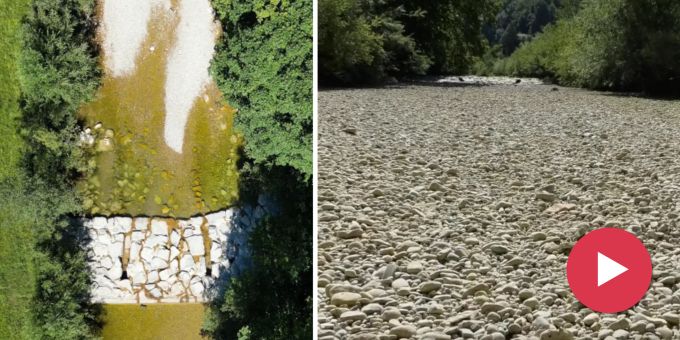 «Unter Schnitt» - Schweizer Flüsse trocknen aus, See-Pegel sinken
