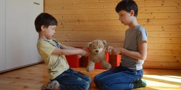 Kinder Jungs Teddy Spielzeug Streit