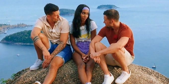 «Pflegefall» Max, Bachelorette Sharon und der klare Favorit Jan (v.l.n.r.) Sharon Battiste die bachelorette
