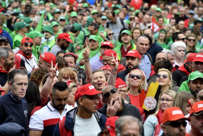 Mehrere Gewerkschaften hatten zu Streiks in der belgischen Hauptstadt Brüssel aufgerufen. brüssel streik
