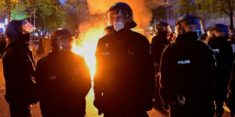 Polizeieinsatz am Rande der Demonstration 2021