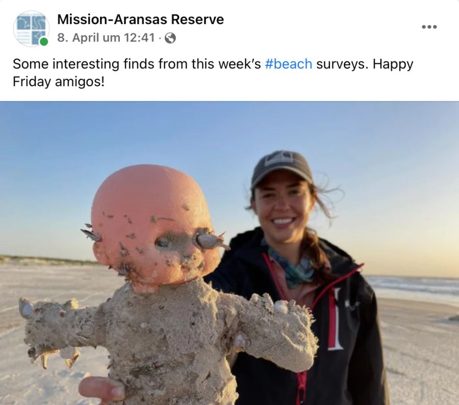 Immer wieder entdecken die Forschenden gruselige Puppen am Strand.