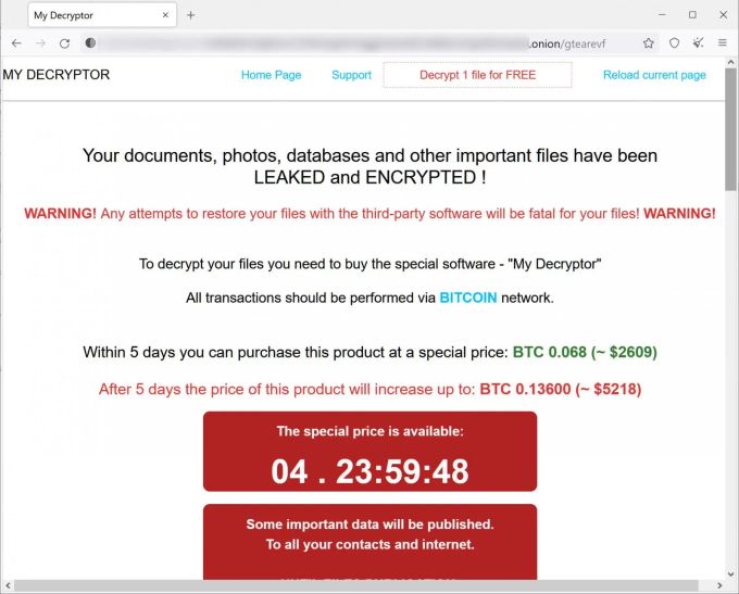 Nachdem das gefälschte Update auf Windows Ransomware aufgespielt hat, wird hohes Lösegeld verlangt. Windows Ransomware