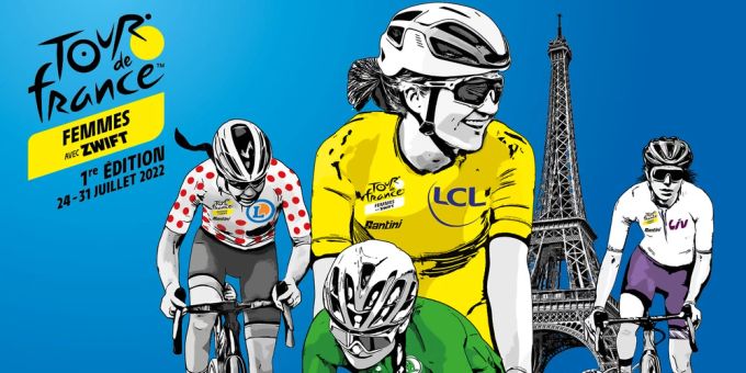 Startet am 24. Juli: die Tour de France Femmes. (Grafik) tour de france femmes
