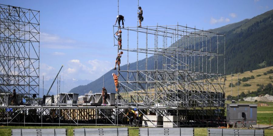 Die Infrastruktur für das Bundeslager ist gewaltig. (Keystone/Laurent Gilliéron)