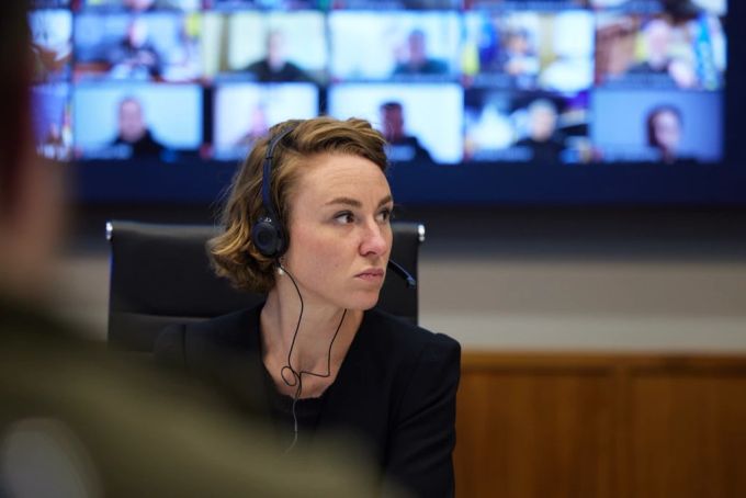 Irene Kälin bei den Gesprächen mit Selenskyj in Kiew. Kiew