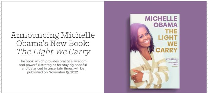 Auf der Verlagsseite von «Penguin Random House» wird Michelle Obamas neues Werk so angepriesen. Michelle Obama Prinz Harry