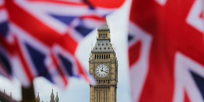 Tower Uhr England Flagge