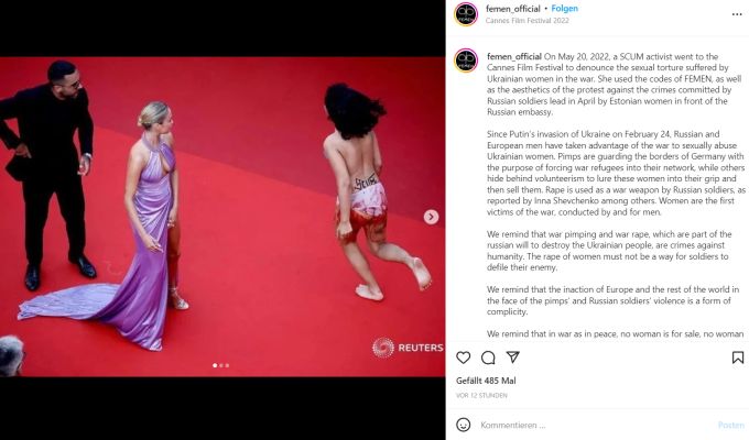 Die ukrainische Aktivistinnen-Gruppe Femen stand hinter der Aktion. ukraine krieg