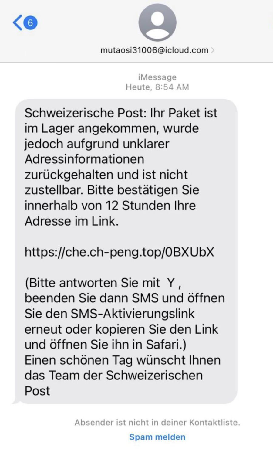 Beispielsweise sorgte dieses SMS bei Nau.ch-Leserin Susanne L. für Ärger.