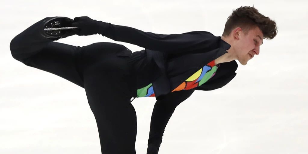 Schaffhauser Lukas Britschgi im EMKurzprogramm Zweiter