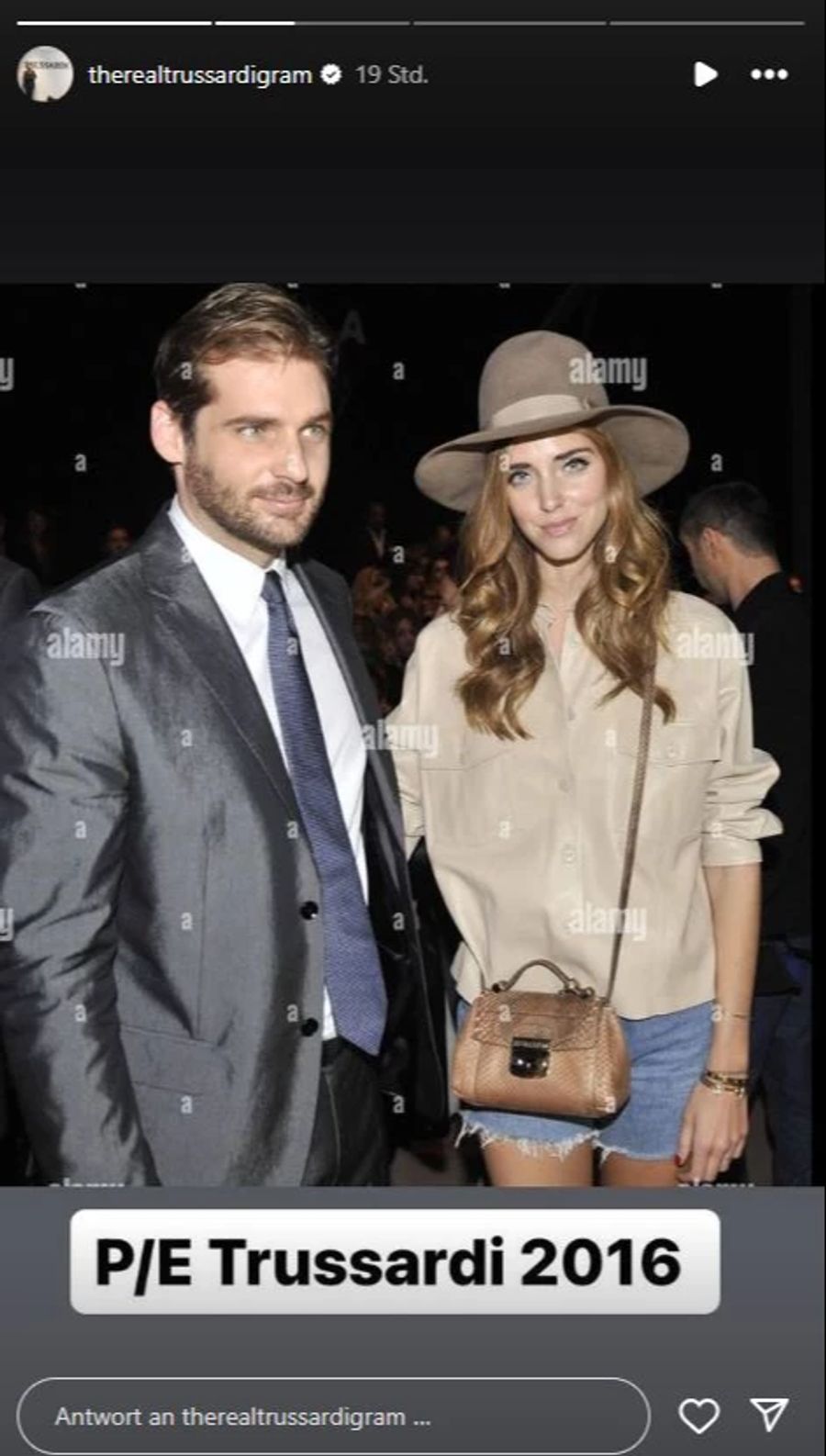 Tomaso Trussardi und Chiara Ferragni 2016.