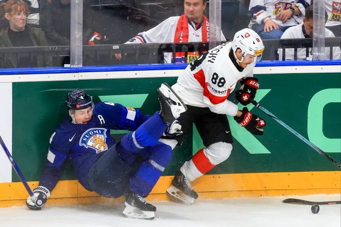 Die Schweiz ringt Finnland an der Eishockey-WM nieder. Eishockey-WM Schweiz Finnland
