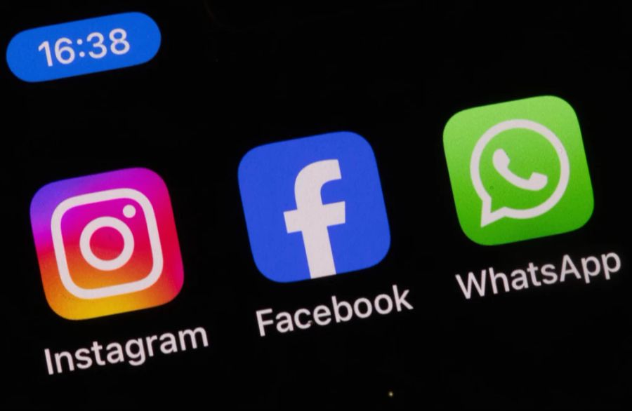 Die Apps Instagram, Facebook und Whatsapp.