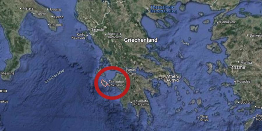 Die griechische Insel Zakynthos befindet sich im Ionischen Meer.