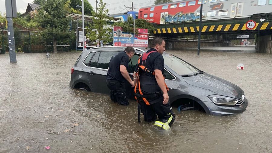 Wien wurde am Samstag von einem heftigen Unwetter getroffen.