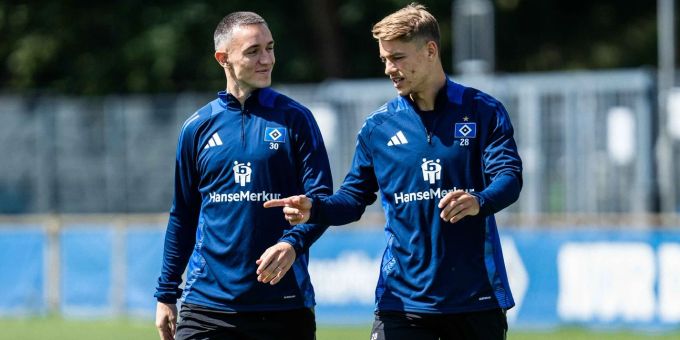 Bis 2020 spielten sie gemeinsam für den FC St.Gallen. Jetzt treffen Silvan Hefti und Miro Muheim in Hamburg wieder aufeinander. hefti Muheim FC St.Gallen