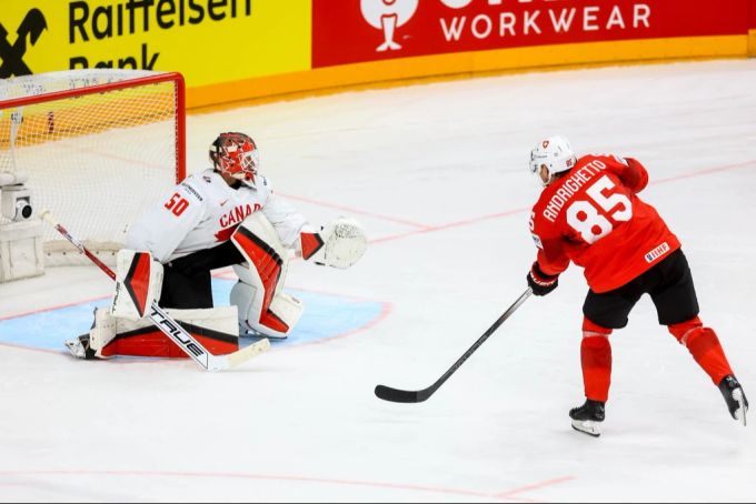 Sven Andrighetto vom ZSC im Einsatz für die Nati an der WM. ZSC