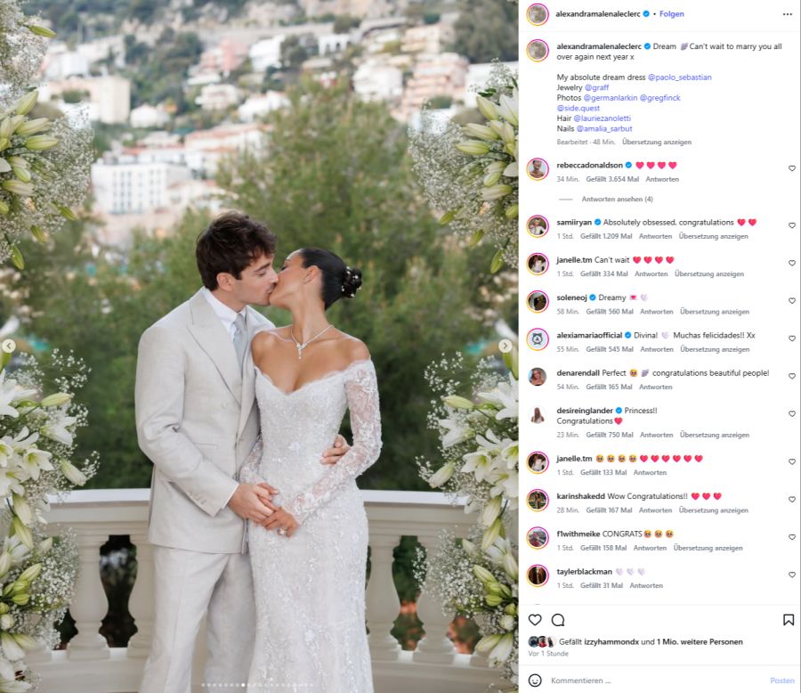 Ferrari Charles Leclerc Hochzeit