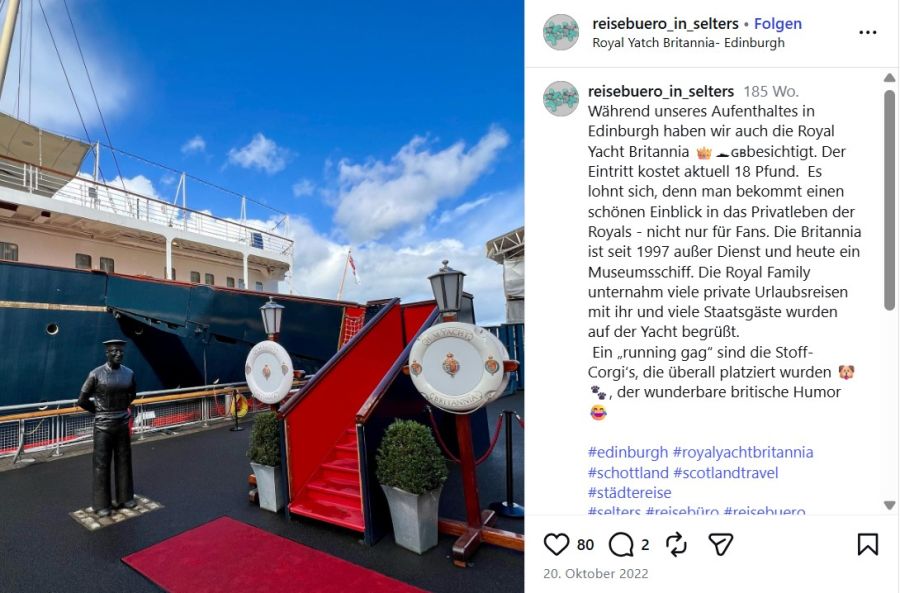 Royal Yacht Britannia, Edinburgh
