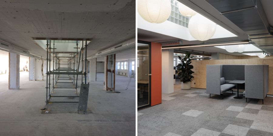 Vorher (links), nachher (rechts).