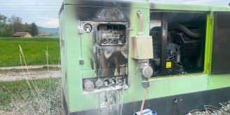 Benken SG - Notstromaggregat in Brand geraten