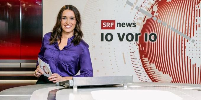 Bigna Silberschmidt im Studio von «10 vor 10». Dieses Bild gehört bald der Vergangenheit an. SRF Bigna Silberschmidt