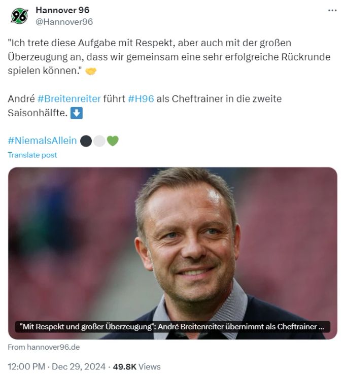 André Breitenreiter, der den FC Zürich 2022 zum Meistertitel gecoacht hat, übernimmt bei Hannover. Andre Breitenreiter FC Zürich