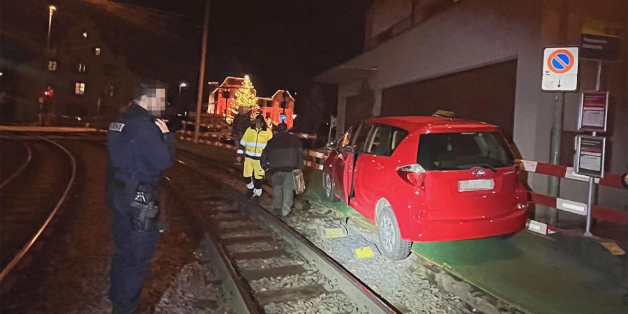 Unfall auf Tramgleisen