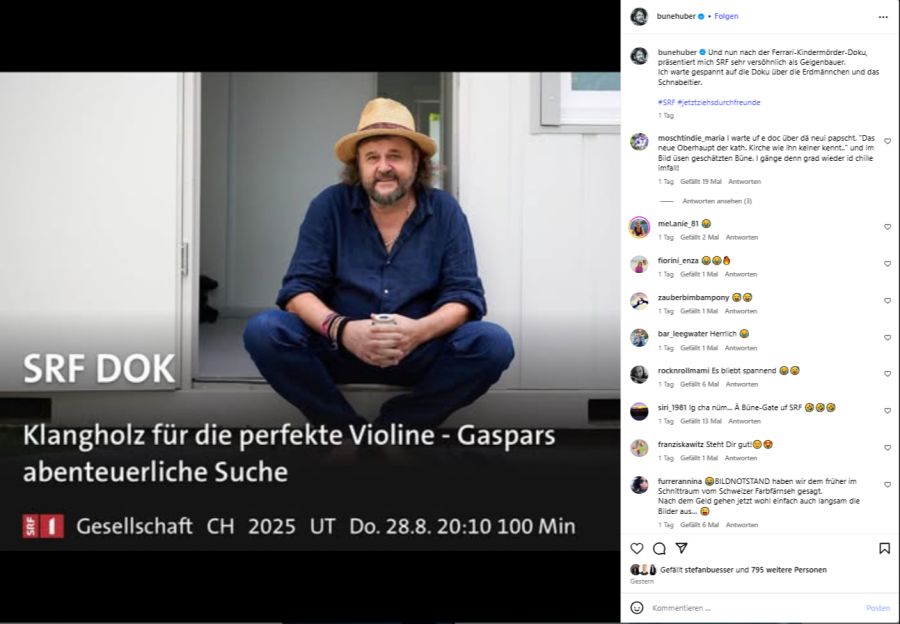 Und bei «Klangholz für die perfekte Violine» passierte es schon wieder.