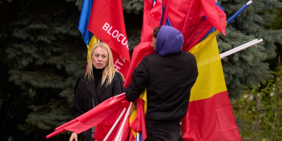 Moldau Block Flaggen Russland