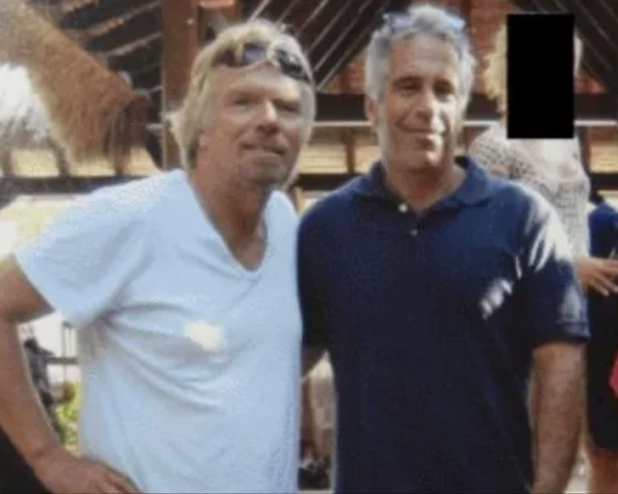 Virgin-Gründer Richard Branson (l.) mit Epstein. Auch Branson besitzt eine eigene Insel in der Karibik, Necker Island.
