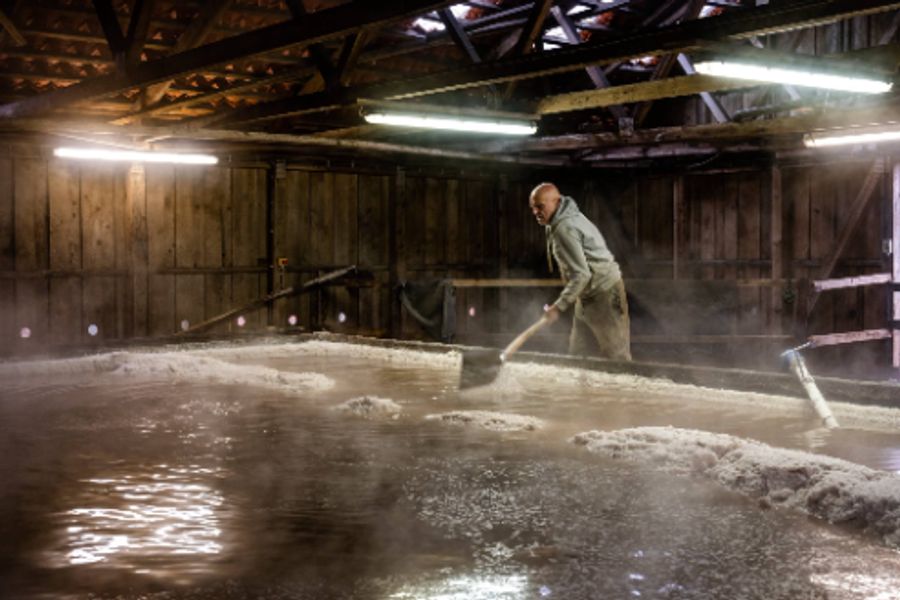 Salz Saline Mitarbeiter Wasser