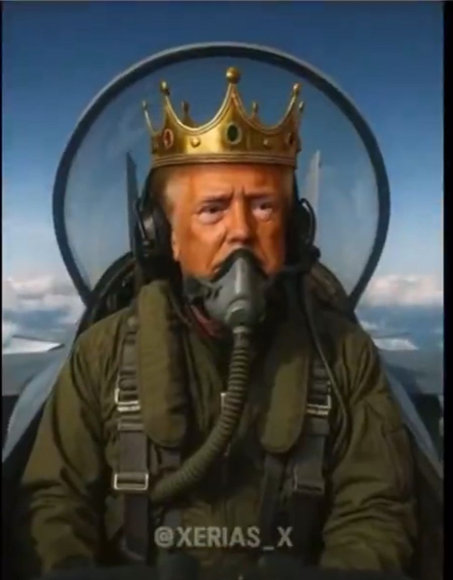 Trump kontert auf die Demonstrationen mit einem KI-Video.