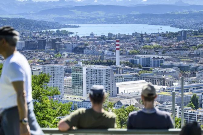 Stadt Zürich im Sommer