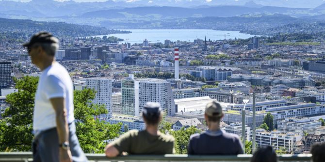 Stadt Zürich im Sommer