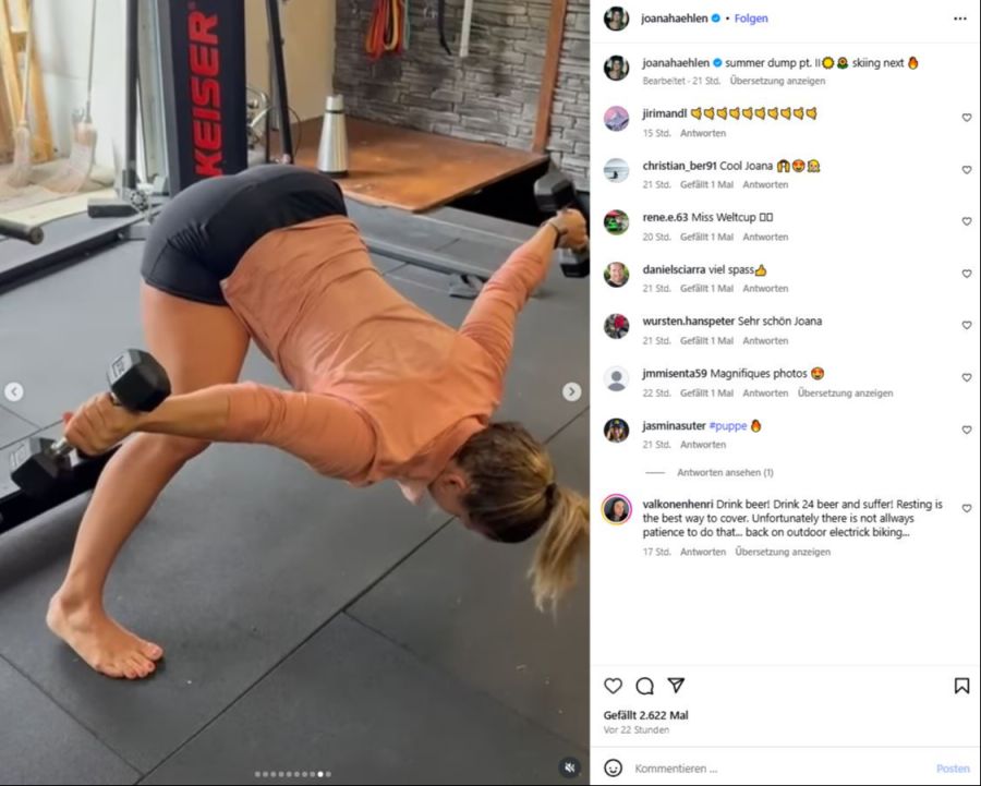 Und natürlich kommt auch das Training nicht zu kurz.