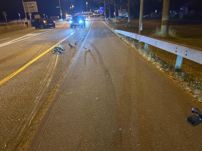 Beim Unfall entstand Sachschaden. Sachschaden