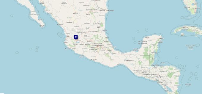 Die Influencerin Valeria Márquez wurde in Zapopan, nahe Guadalajara vor laufender Kamera ermordet. Karte Mexiko Mord Influencerin