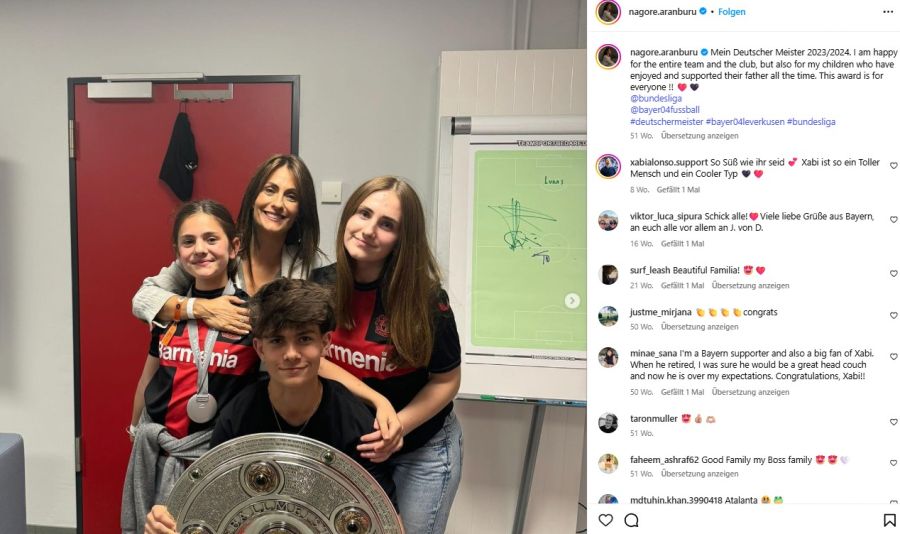 Nagore Aranburu mit ihren Kindern.