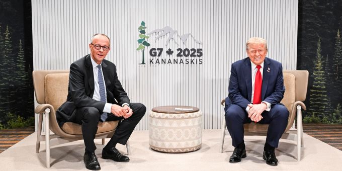 Es war das zweite Treffen innerhalb von zwei Wochen zwischen Merz und Trump. G7-Gipfel in Kanada