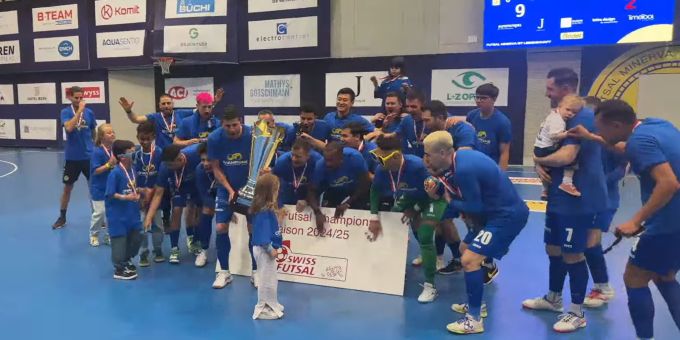Die Spieler von Futsal Minerva können in der Weissensteinhalle über den Meistertitel jubeln. Minerva